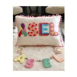 afralya home Bebek Çocuk Odası Isimli Dekoratif Yastık Kılıfı /takı Yastığı Kılıfı