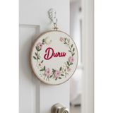 afralya home Bebek Kapı Süsü, Hastane Kapı Süsü, 25 Cm, Punch Nakışlı, İsimli Kapı Süsü Hediyelik