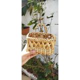 afralya home Dekoratif Çok Amaçlı / Hasır Saksı Sepet / Askı Sepet / Duvar Sepeti Saksılık Bahçe Düzenleyici