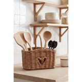 afralya home Handmade Kaşıklık Bambu Bohem Kaşıklık Dekoratif Tezgah Dik Üstü Kaşıklık, Mutfak Düzenleyici