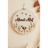 afralya home İsme Özel Bebek Ve Çocuk Odası Kapı Süsü Isimlik Bebek Hediyelik Pano Kapı Süsü 30 cm