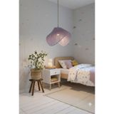 afralya home Lila çocuk odası avizesi-Modern Makrome İp Sarkıt Tavan Lambası Aydınlatma(Duy Dahil)