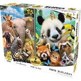 Afrika Hayvanları ve Hayvanlar Alemi Selfie 200 Parça 2'li 3D Puzzle - Standart