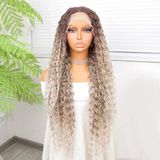 Afro Daa Rus Kumralı Beyaz Platin Ombreli Işıltılı Fiber Sen Tül Peruk