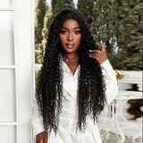 Afro Dalga Fiber Sentetik Tül Peruk Siyah