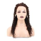 Afro Dalga Front Lace Gerçek Tül Peruk - Koyu Kahve - 60-65cm