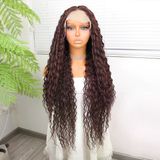 Afro Dalga Kahve Fiber Sentetik Tül Peruk