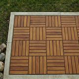 Afro Garden ARDHI Bahçe Ahşap Deck Yer Döşemesi Teak Zemin Kaplama Karosu (30X30CM / 50X50CM) - 30x30 cm - şaşırtmalı
