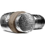 Afs 152MM 10MT Afs Tam Esnek Flexible Isı Izolasyonlu Alüminyum Hava Kanalı Şofben Davlumbaz Borusu 10 Metre Yerli Üretim Agmair - Beyaz