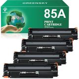 Afset CE285A Toner Laserjet P1102W P1109W P1005 P1006 M1212NF M1217NFW Printers (Black, 4-Packs) - 0,5