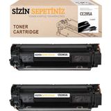 Afset CE285A Toner P1102W 1102W M1212NF Mfp P1109W M1210 P1102W Muadil Toner 2 Adet - Siyah - 0,5
