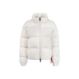 After Label TURKUN7864-1 Beyaz Fermuarlı Kaz Tüyü Kadın Mont