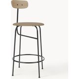 Afteroom Metal ve Ahşap Bar Taburesi - Minimalist, Konforlu Tasarım - Meşe