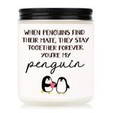 Afterprints Kokulu Mum - Onun için Yıldönümü Mum Hediyeleri, Onun, Koca, Eş, Kız Arkadaşa Noel Hediyeleri, Erkek Arkadaş Hediyeleri, You are My Penguen Candle Gifts for Women Men