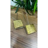 Aftor Tekstil Mıknatıslı Altın Renk Perde Tokası (2'li Takım)- 1. Kalite Mıknatıslı Perde Mandalı Kare Gold Renk