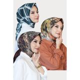 Afvente Doğa,paisley,geometrik Desen Pamuk Eşarp 3 Al 2 Öde