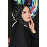 AFVENTE Mermer Desen Beyaz Soft Pamuk Eşarp