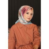 Afvente Soyut Çiçek Desen Çağla Soft Pamuk Eşarp - 95 x 95 cm