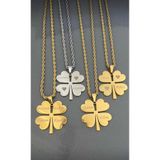 AG ACCESSORİES ALTIN KAPLAMA İSİMLİ BURGU ZİNCİRLİ ÇELİK YONCA KOLYE (60 CM)
