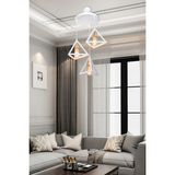 Ag Light Design Beyaz Sarkıt Avize Koridor Salon Yatak Odası Mutfak Lamba - 3 - Beyaz - Altın