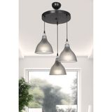Ag Light Design Siyah Sarkıt Avize Salon Mutfak Koridor Yatak Odası Lamba 3'lü - Füme