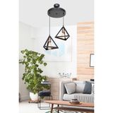 Ag Light Design Siyah Sarkıt Avize Salon Mutfak Koridor Yatak Odası Lamba - Siyah - Rose - 2