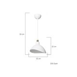 Ag Lightdesign Beyaz Sarkıt Avize Yatak Odası Salon Mutfak Koridor Lamba 22 AGNM44 - Option-1