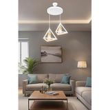 AG LightDesign Beyaz Sarkıt Avize Yatak Odası Salon Mutfak Koridor Lamba 25 AGnm57