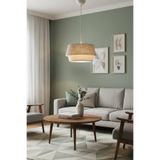 AG LightDesign Gri Kumaş Avize Başlık Modern Sarkıt Pasta Dekoratif Iki Katlı Salon Mutfak Yatak Odası