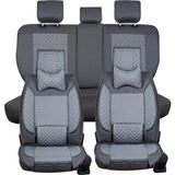 AG Store alfa Romeo 159 Uyumlu Deri Oto Koltuk Kılıfı Ön/arka 5'li Set (Prime Model) (Füme) - Elit