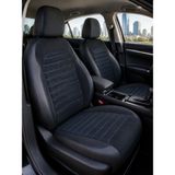 AG Store Ford Escort Uyumlu Aron Seri Deri Detaylı Oto Koltuk Kılıfı Ön/arka Set Siyah-Mavi - Siyah - Mavi