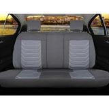 AG Store ford Focus 3 Uyumlu Lüks Yarı Deri Oto Koltuk Kılıfı Ön/arka Set (Roma) Füme