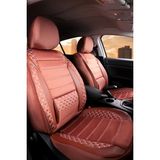 AG Store Geely Emgrand Uyumlu Yarı Deri Oto Koltuk Kılıfı Ön/arka 5 Li Set Atlas Tarçın