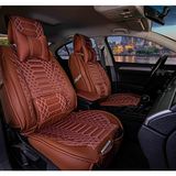 AG Store opel Astra H Hb Uyumlu Yarı Deri Oto Koltuk Kılıfı Ön-Arka Set (Venüs) Tarçın