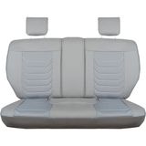 AG Store peugeot 307 Uyumlu Lüks Yarı Deri Oto Koltuk Kılıfı Ön/arka Set (Roma) Gri