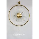 AGA KONSEPT GODL Tiktok Luxe Şeffaf Nano ABS Göbek (Büyük Boy 51 X 74 CM) Modern Dekoratif Metal Duvar Saati