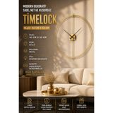AGA KONSEPT GOLD Timelock (Büyük Boy 50 cm x 50 cm) Siyah Modern Dekoratif Duvar Saati