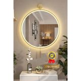 AGA KONSEPT LED li GOLD İzmir AYNA 51*765 cm, 61*81 cm, 76*96 cm Dekoratif Duvar Makyaj Dresuar Aynası