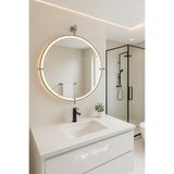 AGA KONSEPT LED li KROM Rengi Simirna Ayna 50*60 cm, 60*70 cm, 75*85 cm Dekoratif Duvar Makyaj Dresuar Aynası