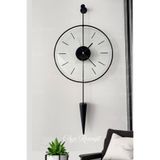 AGA KONSEPT Siyah Masippi Şeffaf, Çubuk Rakamlı 40 X 90 Cm Nano ABS, Modern Dekoratif Metal Duvar Saati