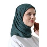 Ağaç Desenli Pamuklu Eşarp, Yumuşak Dokulu Flamlı Yazma Başörtüsü - Yeşil