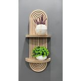 Ağaç Kokusu Home Semplice Meşe Dekoratif Duvar Rafı 54X16 Cm