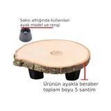 Ağaç Saksı Altlığı Ayaklı Çapı 14-16 Santim - Kestane Akaju - Option-1