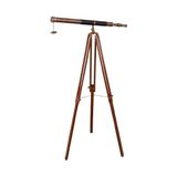 Ağaç Tripod Ayaklı Eskitme Pirinç Teleskop 160CM