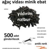 Ağaç Vidası 500 Adet Mini Antik Renk Hobi Vida Küçük Boy Ahşap Vi