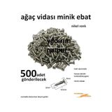 Ağaç Vidası Nikel 500 Adet Renk Hobi Vidası Menteşe Vidası Mini T