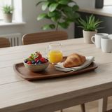 Ağacı Kayık Sunum Tepsisi 33X20 cm Ahşap Servis ve Kahve Tepsisi Peynir Şarküteri ve Dekoratif Banyo Masaüstü Organizeri