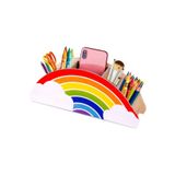 Ağaçistan Ahşap Gökkuşağı Çocuklar Için Masaüstü Kalemlik Kalem Kutusu Organizer Gökkuşağı Ahşap