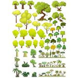 Ağaçlar Sticker Set-5 27 Parça Telefon, Tablet, Defter, Laptop Sticker