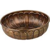 Again Shops Metal Hamam Tası 20 cm Osmanlı Motifli Şık Tasarım El Yapımı Banyo Aksesuarı